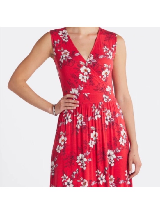 41 Hawthorn Dresses & Skirts - 41 Hawthorn Red Floral V-Neck Wrap-Style Maxi Dress